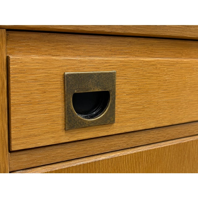 Mid Century Modern Oak Jr. Credenza | Danish Storage | Entryway Cabinet, Circa 1960's For Sale - Image 13 of 13