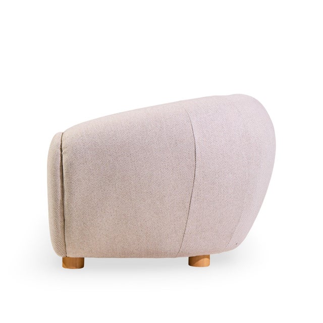 Textile Jean Royère Style Mid Century Polar Bear Lounge Chairs - Pair For Sale - Image 7 of 12