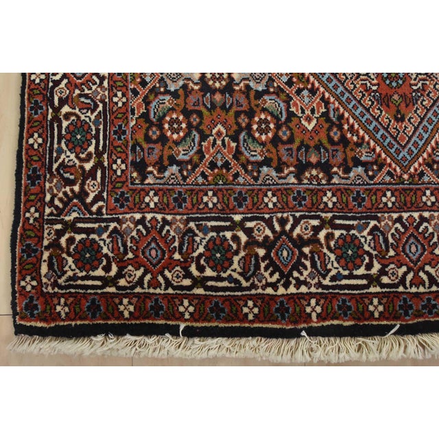 Fine Bidjar Rug 2’10” X 4’11” Red Wool Traditional Hand-Knotted Carpet For Sale - Image 9 of 12