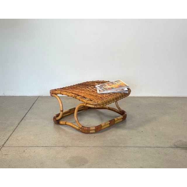 1970s Bamboo Stool in the style of Tito Agnoli, 1970s For Sale - Image 5 of 12
