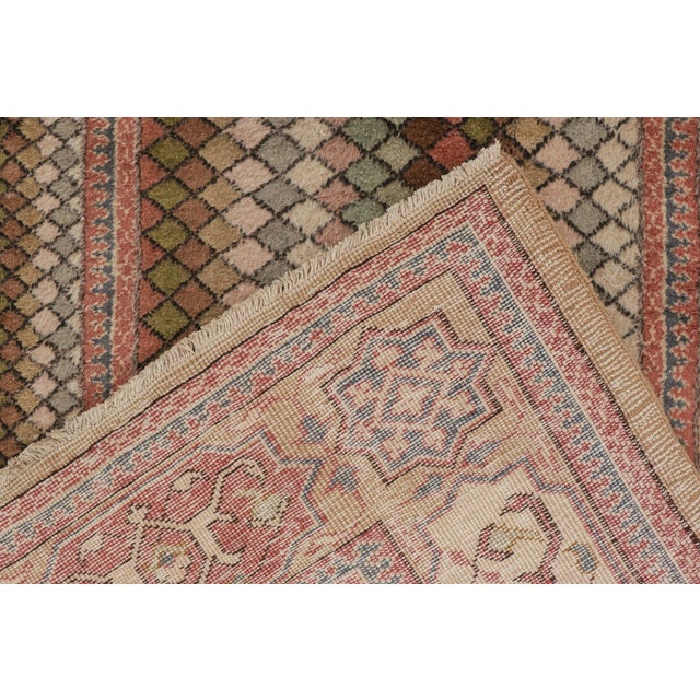 Textile 1960s Vintage Zeki Müren Rug in Polychromatic Geometric Patterns by Rug & Kilim For Sale - Image 7 of 8