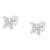 Contemporary 14K White Gold Marquise Diamond Flower Stud Earring (1.00 cttw, H-I Color, SI1-SI2 Clarity) For Sale - Image 3 of 5