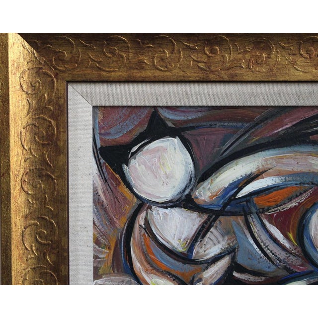 Postwar European Artist, The Vanguard Series Nr. XXIII Abstract Composition, 1950s-1970s, Oil on Board, Framed For Sale - Image 6 of 14