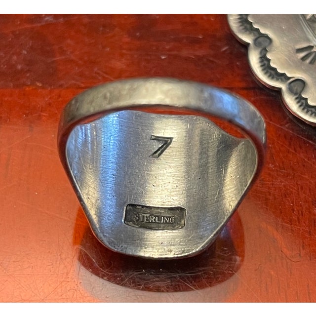 1950s Antique Sterling Silver Usa Boy Scout Signet Ring “Be Prepared” Size 7 For Sale - Image 5 of 5