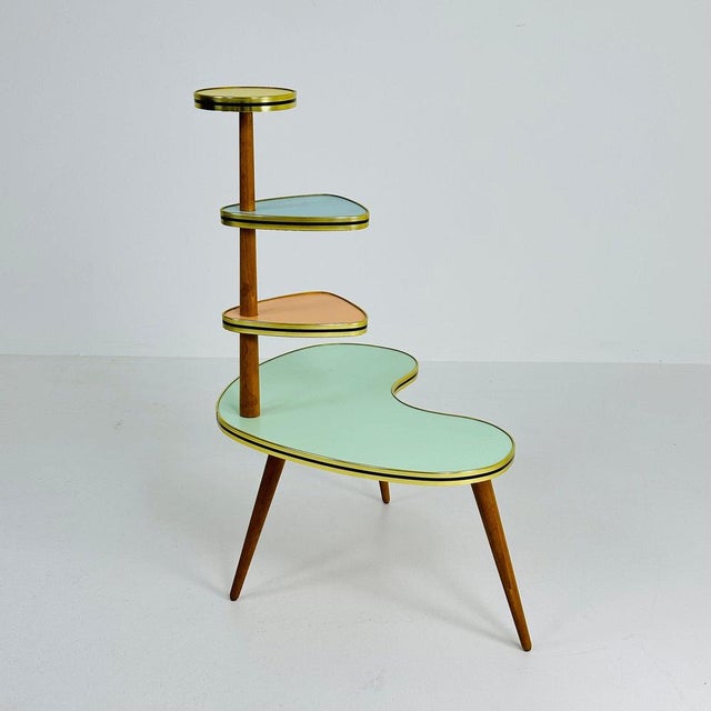 Large German Colorful Plant Stand, 1950s For Sale - Image 11 of 11