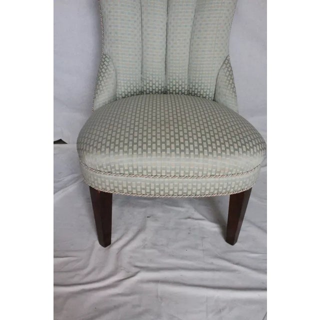 Early 20th Century Pair of Mid-Century Modern Mahogany Hall Bedroom Boudoir Chairs For Sale - Image 4 of 10