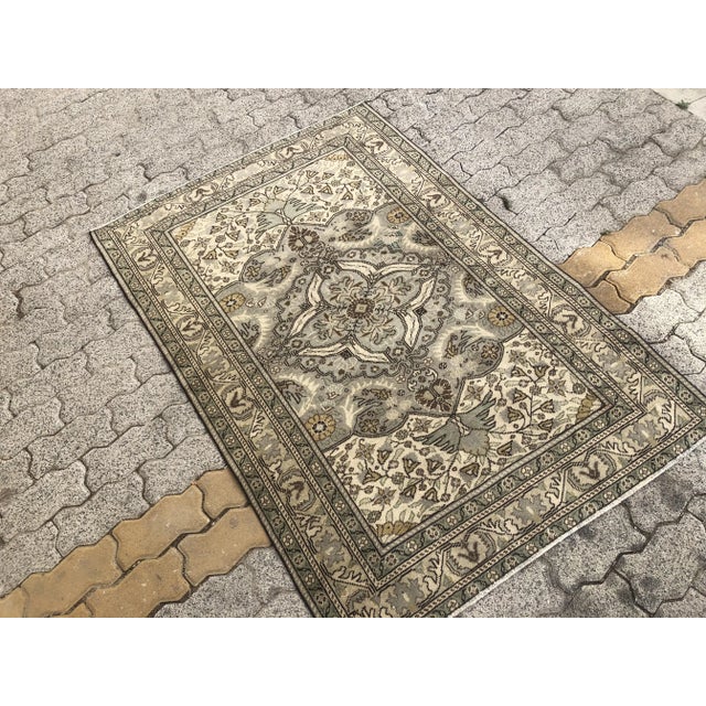 Tribal Tribal Handmade Floral Rug For Sale - Image 3 of 11