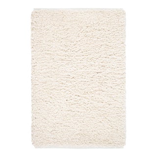 Dash & Albert by Annie Selke Kodiak Ivory Woven Microfiber Rug, 3' x 5' For Sale