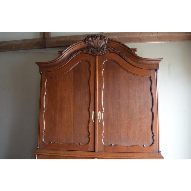 Antique Oak Biedermeier Cabinet For Sale - Image 3 of 10