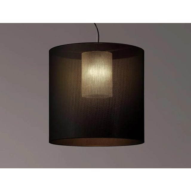 Contemporary Black Moaré L Pendant Lamp by Antoni Arola For Sale - Image 3 of 4