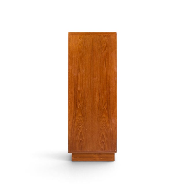 Mid 20th Century Dyrlund Mid Century Danish Teak Armoire Highboy Dresser For Sale - Image 5 of 10