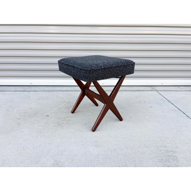 Mid Century Walnut Recliner Lounge Chair & Ottoman Attributed to Alf Svensson for Dux For Sale - Image 14 of 15