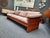 High-quality three-seater sofa by A. Mikael Laursen. Solid teak frame with original leather cushions. The sofa was...