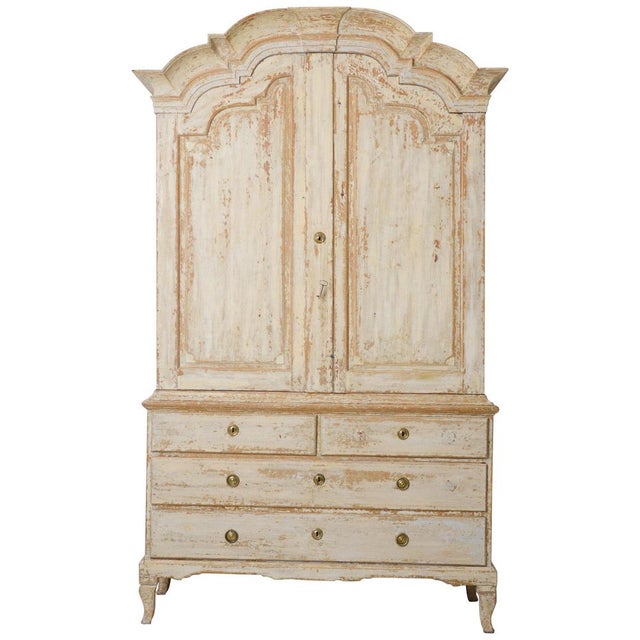 Antique Northern Swedish Rococo Cabinet with Drawers For Sale - Image 12 of 12