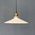 Vintage White Opaline Bowl Pendant Lamp with Brass Fitting, 1930s For Sale - Image 3 of 12
