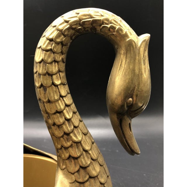 Mid-Century Brass Swan Bowl from Unbekannt, 1950s For Sale - Image 6 of 14