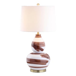 Aileen Double Gourd Table Lamp in Brown/Gold For Sale