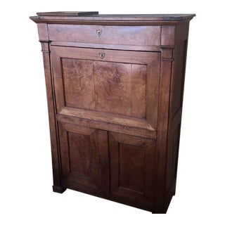 Wooden 19th Century Biedermeier Secretary For Sale