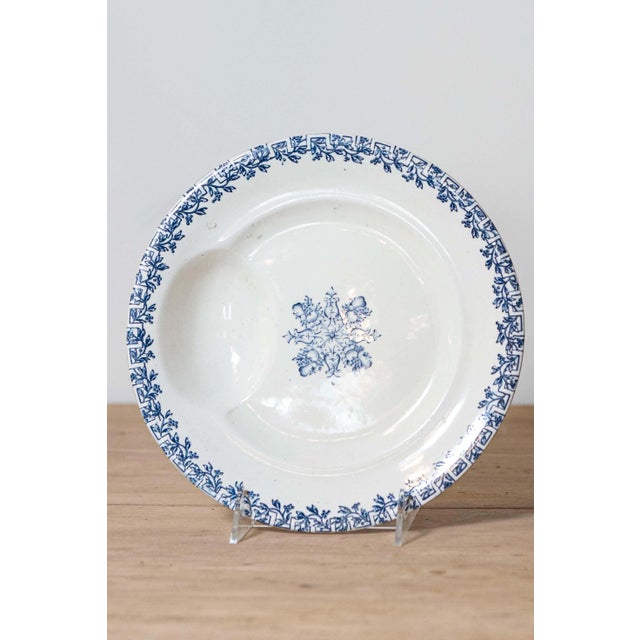 19th Century French Terre de Fer Blue and White Asparagus Plates, Six Available For Sale In Atlanta - Image 6 of 6
