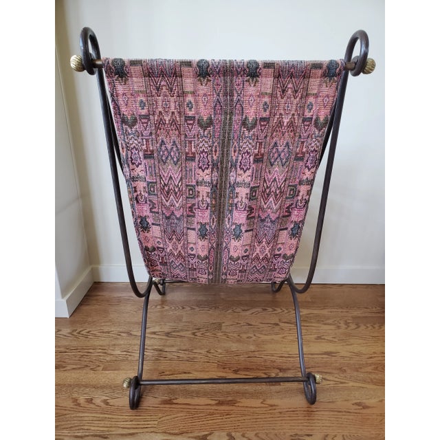 David Hicks English Iron Scroll Accent Chair For Sale In Seattle - Image 6 of 10