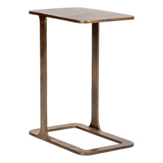 Modern Brass Portal End Table For Sale