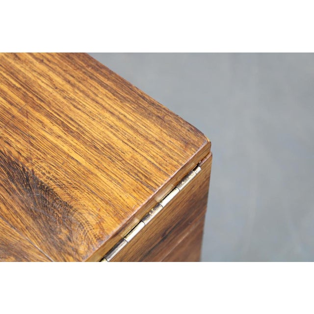 Mid-Century Danish Unfolding Sewing Box in Wood and Brass, 1960s For Sale - Image 15 of 16
