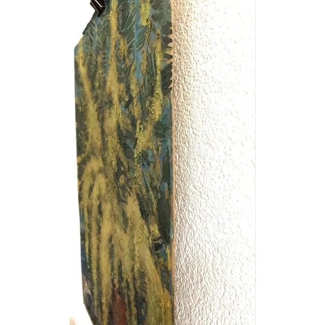 Percival Pernet, Bouquet de mimosa et jeux de carte, bouquet niçois, Oil on Paper on Cardboard For Sale - Image 6 of 8