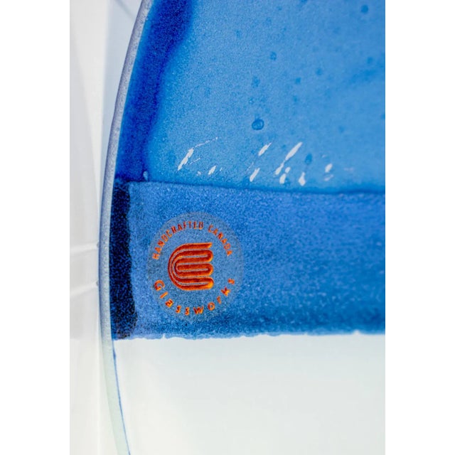 Glass Signed, Dated 1983 Handcrafted Glassworks of Canada Art Glass 12" Decorative Plate For Sale - Image 7 of 13