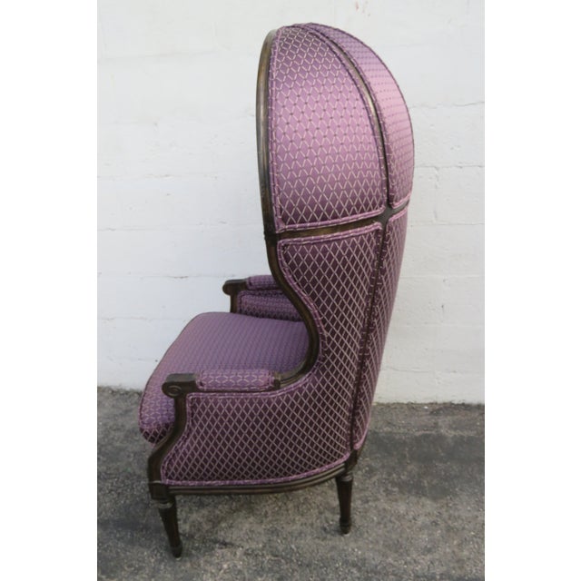 French French Carved Tall Balloon Dome Canopy Porter Chair 5893 For Sale - Image 3 of 12