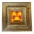 1970’s Abstract Geometric Watercolor Painting in Chunky Carved Wood Frame For Sale