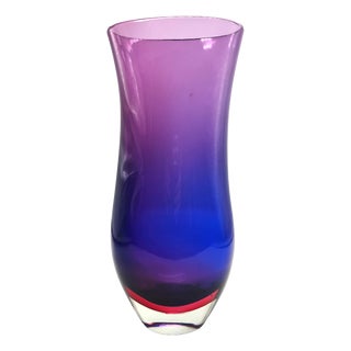 Sommerso Vase by Flavio Poli for Seguso Vetri d'Arte, 1950s For Sale
