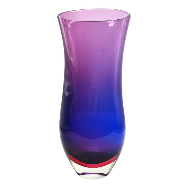 Sommerso Vase by Flavio Poli for Seguso Vetri d'Arte, 1950s For Sale
