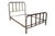 Victorian Antique 19th Century Victorian Brass Full or Double Size Curved Bed Frame Gold For Sale - Image 3 of 12