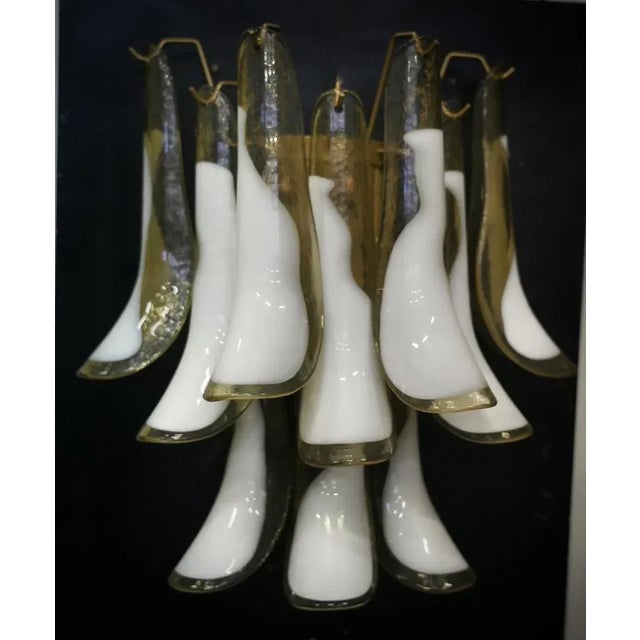 Amber and White Murano Glass Wall Light from Mazzega, 1990s For Sale - Image 9 of 9