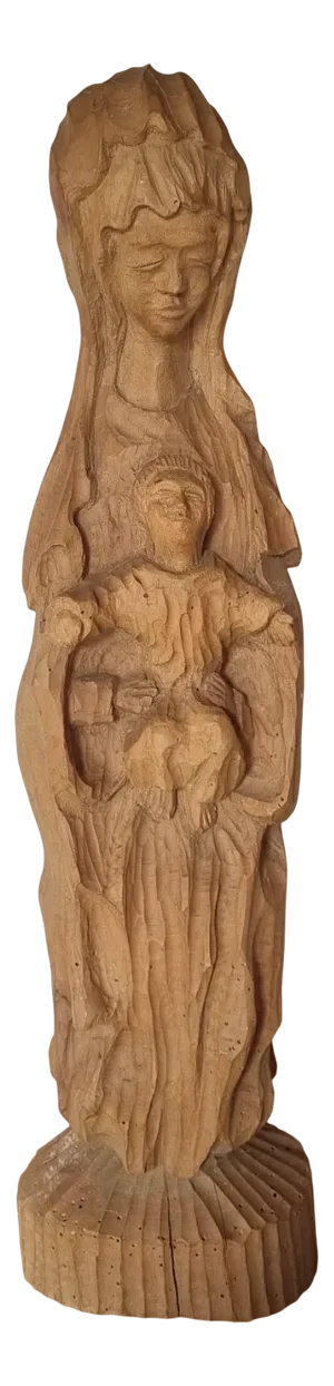 Wooden Statue Virgin and Child, Italy, 1883
