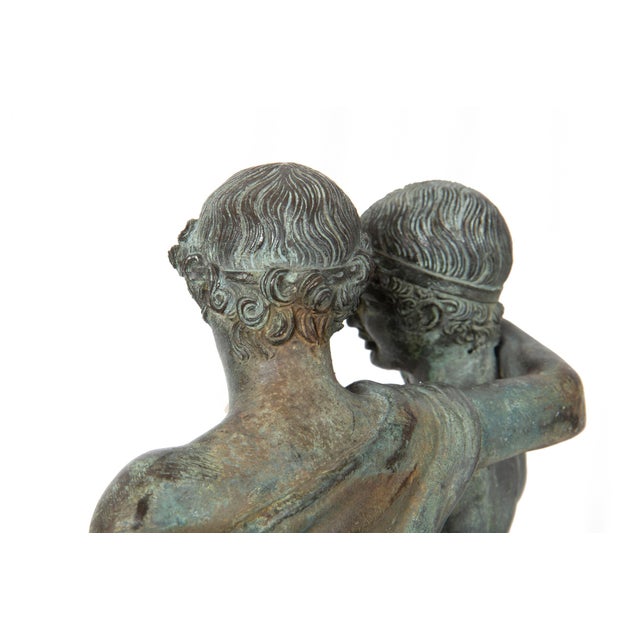 Italian Grand Tour Antique Bronze Sculpture “Orestes and Electra” Ca. 1880 For Sale - Image 13 of 18