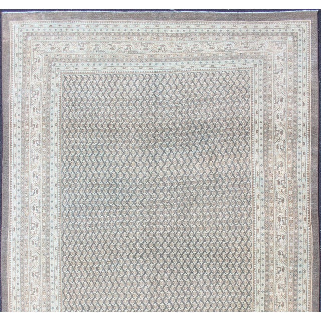 Gray background Tabriz Antique rug from Persia with Repeating Geometric design, rug SUS-2009-822, country of origin /...