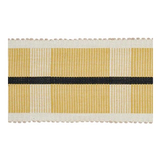 Schumacher x Stephanie Seal Brown Calcada Tape Wide Trim in Maize For Sale