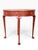 1980s Baker Furniture Burled Walnut Queen Anne Flip Top Demilune Console Table For Sale - Image 5 of 11
