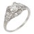 1930s Art Deco Diamond Platinum Engagement Ring, Size 6 For Sale