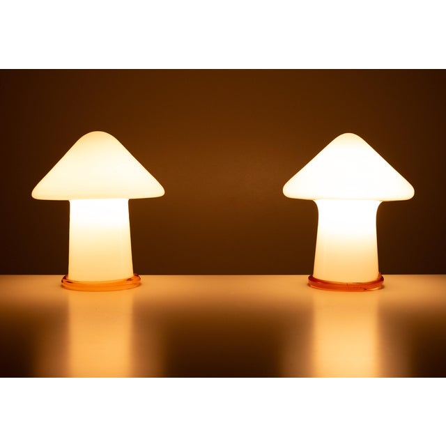 Murano Glass Mushroom Table Lamps, Italy, 1970s, Set of 2 For Sale - Image 10 of 12