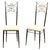 Mid-Century Brass, Metal and White Fabric High-Backed Chairs, Italy, 1950s, Set of 2 For Sale - Image 18 of 18