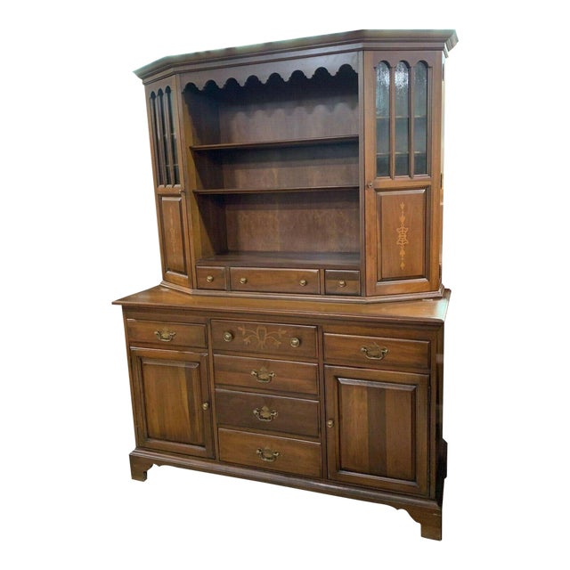 Davis Cabinet Co Solid Cherry Dining Room Hutch Display Cabinet