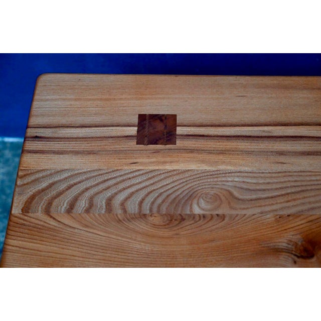 Vintage Brutalist T08 Elm Coffee Table by Pierre Chapo, 1960s For Sale - Image 12 of 17