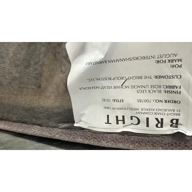 Bright Chair Company Custom Mohair Crescent Sectionals – Set of 2 For Sale - Image 14 of 15