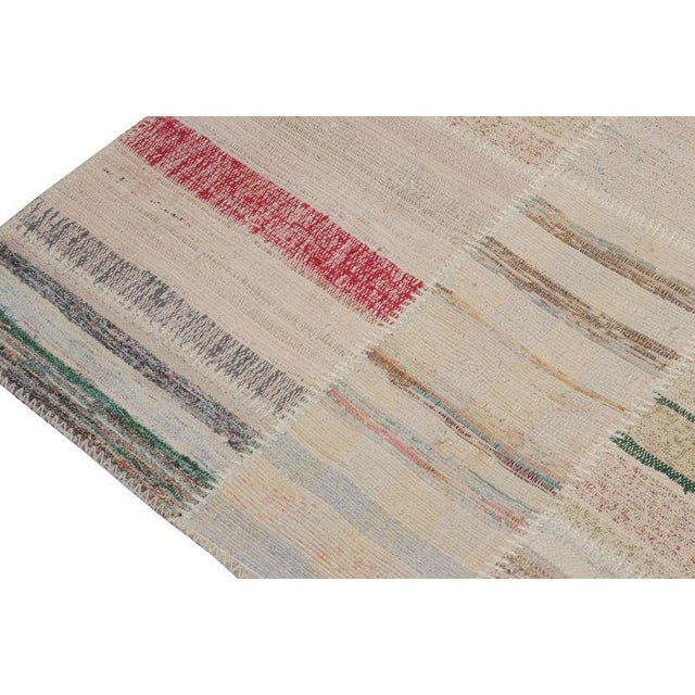 2010s Rug & Kilim’s Patchwork Kilim in Polychromatic Stripes For Sale - Image 5 of 7