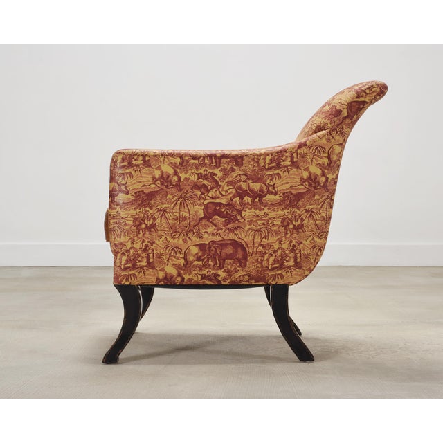 Rose Tarlow Regency Sabreleg Arm Chair With Safari Fabric For Sale In Sacramento - Image 6 of 18