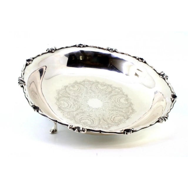 Silver Fruit Bowl with Engravings, in Very Good conditions. Designed 1920 to 1949 This piece has an attribution mark, I am...