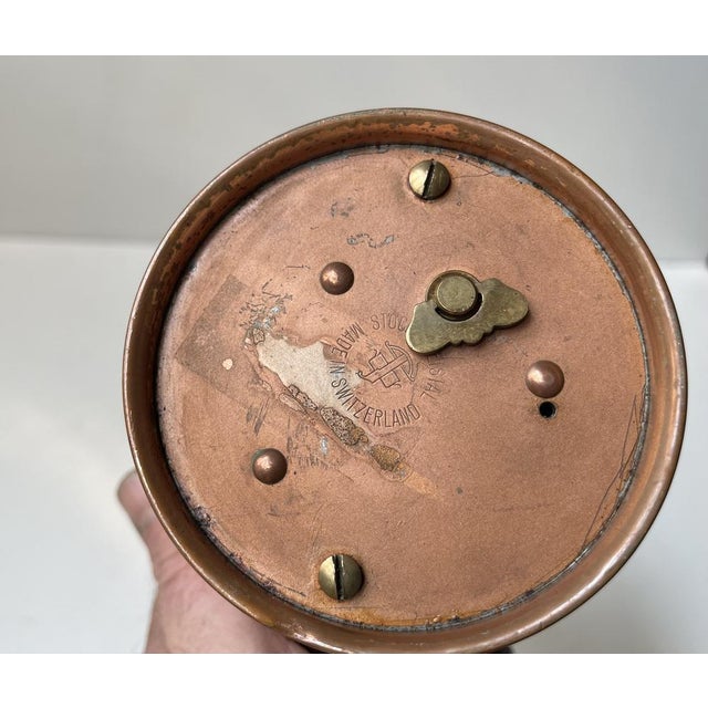 1960s Vintage Swiss Mechanical Music Copper Bucket by Stockli Netstal, 1960s For Sale - Image 5 of 9
