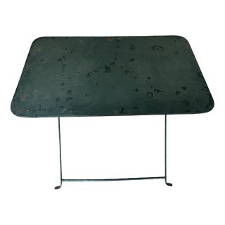 Vintage French Rectangular Folding Dining Table in Metal, 1950s For Sale